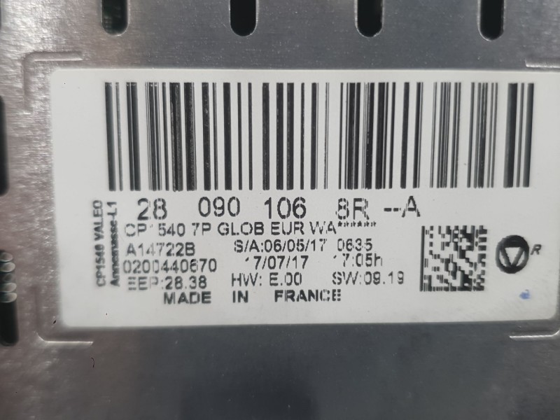 Recambio de sistema navegacion gps para renault megane iv hatchback (b9a/m/n_) 1.2 tce 130 (b9mr) referencia OEM IAM   