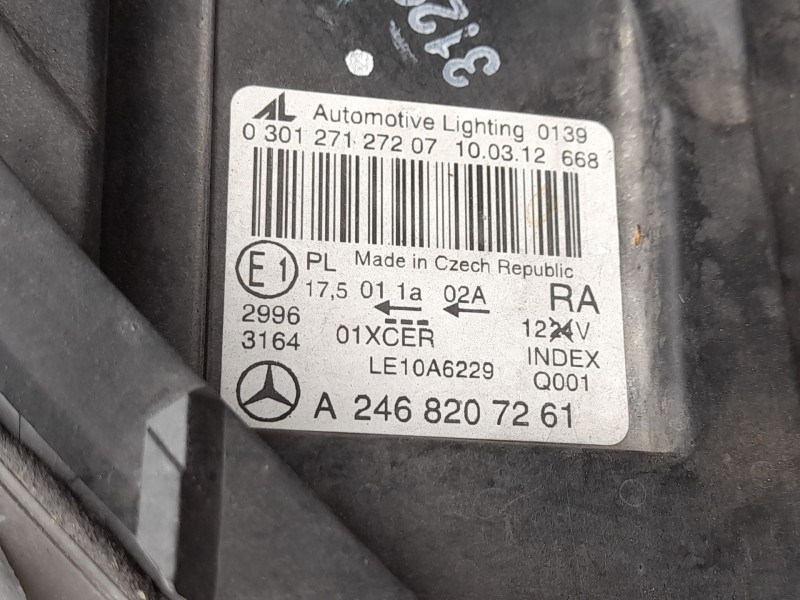 Recambio de faro izquierdo para mercedes-benz clase b sports tourer (w246, w242) b 180 (246.242) referencia OEM IAM A2468200139 
