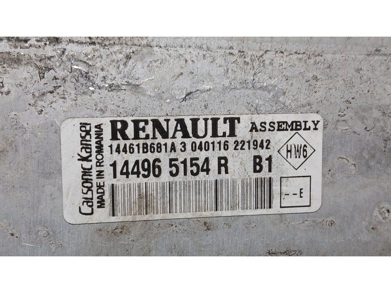 Recambio de intercooler para renault captur i (j5_, h5_) 1.2 tce 120 referencia OEM IAM 144965154R  
