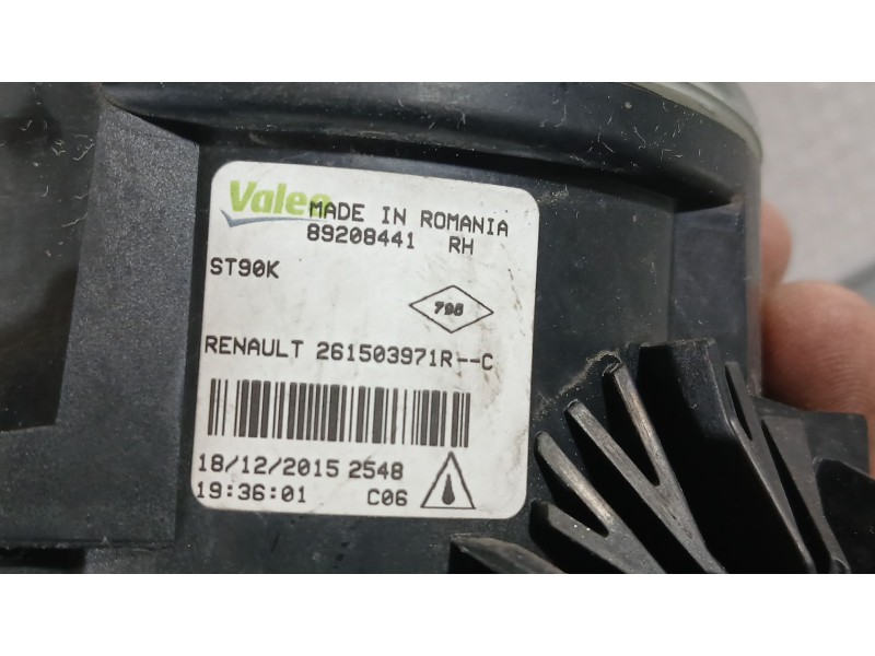 Recambio de faro antiniebla derecho para renault captur i (j5_, h5_) 1.2 tce 120 referencia OEM IAM 261503971R  