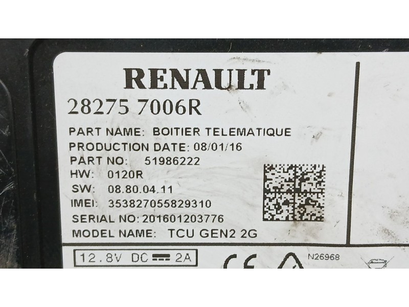 Recambio de modulo electronico para renault captur i (j5_, h5_) 1.2 tce 120 referencia OEM IAM   