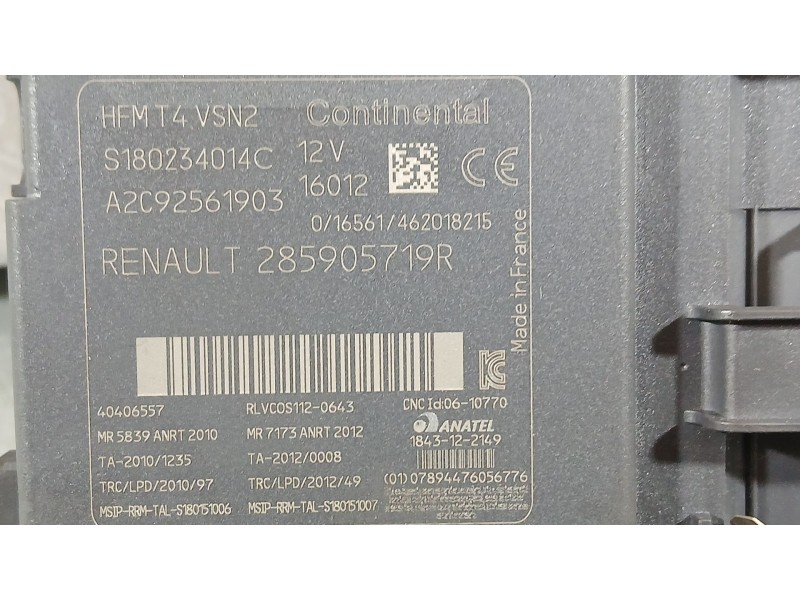 Recambio de conmutador de arranque para renault captur i (j5_, h5_) 1.2 tce 120 referencia OEM IAM   