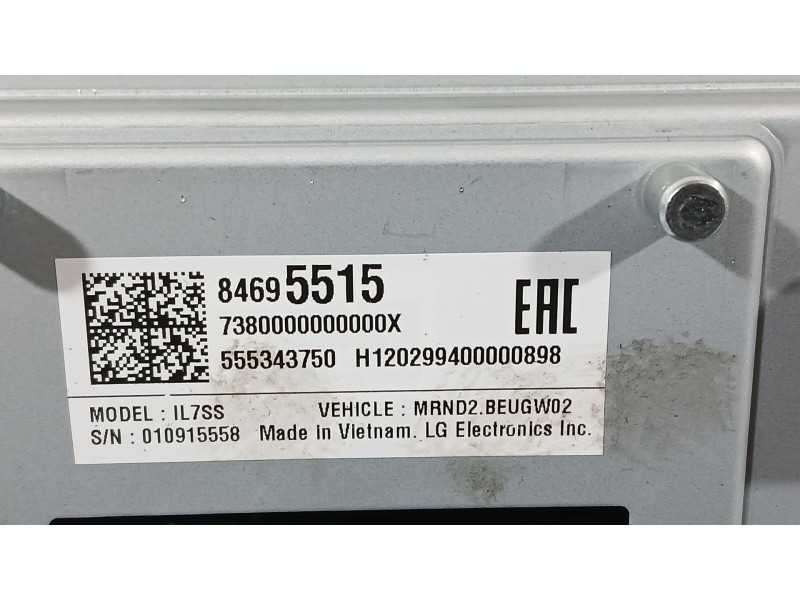 Recambio de sistema navegacion gps para opel astra k (b16) 1.2 turbo (68) referencia OEM IAM 84513029  
