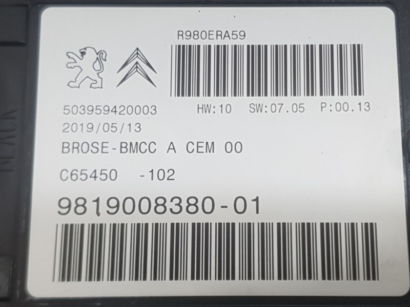 Recambio de modulo electronico para citroën c5 aircross (ac_, aj_, ar_, a4_) 1.5 bluehdi 130 (acyhzj, acyhzr) referencia OEM IAM
