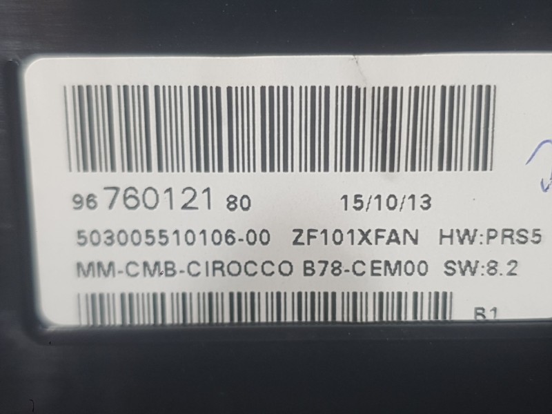 Recambio de cuadro instrumentos para citroën c4 grand picasso ii (da_, de_) 1.6 hdi / bluehdi 115 referencia OEM IAM 9815286180 