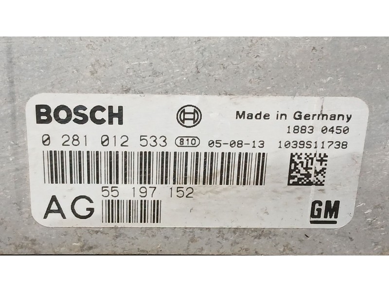 Recambio de centralita motor uce para opel vectra c gts (z02) 1.9 cdti (f68) referencia OEM IAM 55205625  