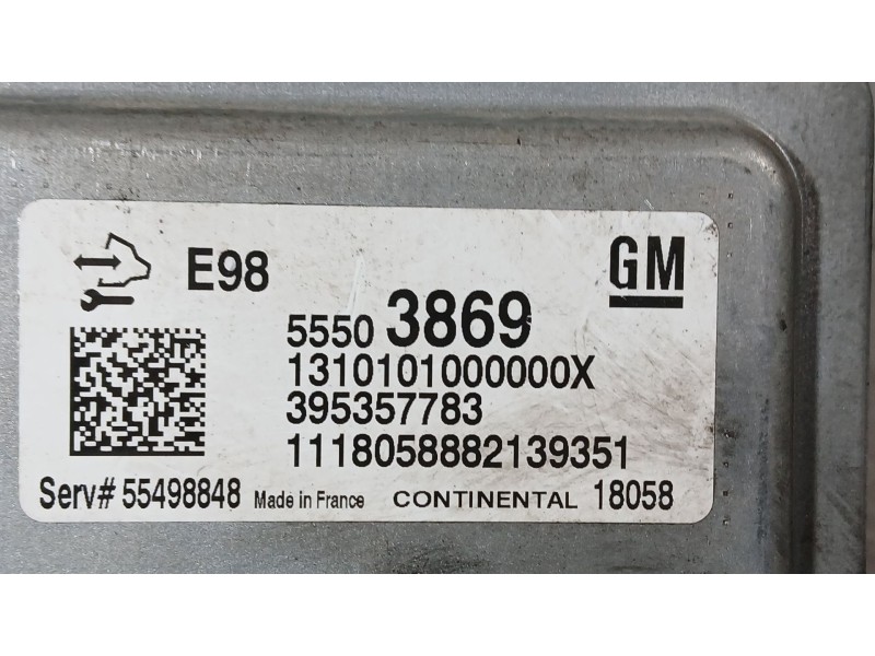 Recambio de centralita motor uce para opel astra k (b16) 1.6 cdti (68) referencia OEM IAM 12721349  