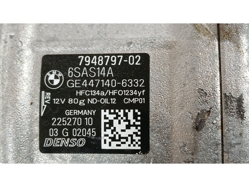 Recambio de compresor aire acondicionado para bmw 1 (f40) 118 d referencia OEM IAM 64527948797  