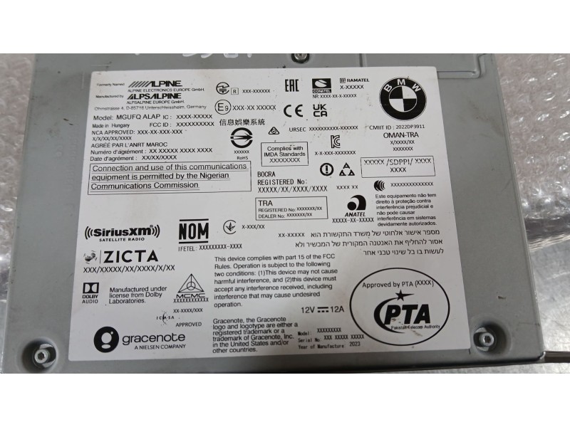 Recambio de sistema audio / radio para bmw 1 (f40) 118 d referencia OEM IAM 51167937981  