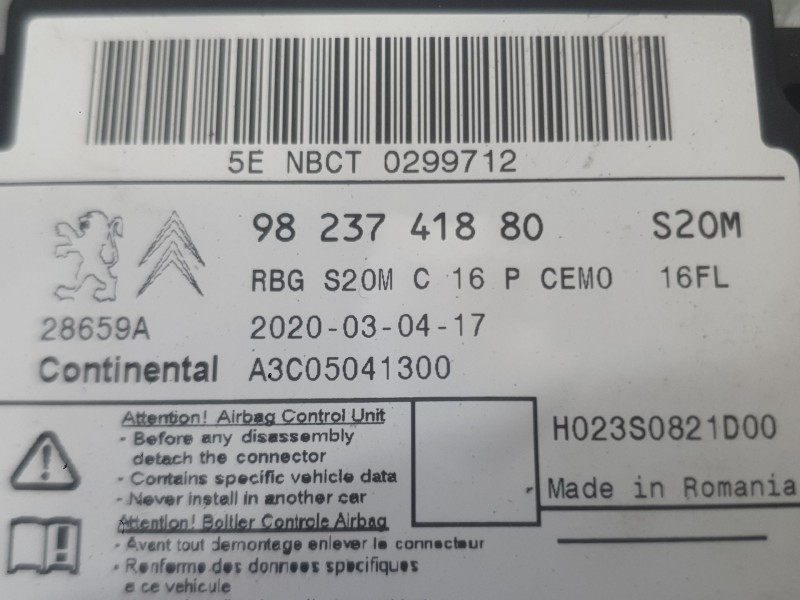 Recambio de kit airbag para citroën c5 aircross (ac_, aj_, ar_, a4_) 1.2 puretech 130 (arhnsj) referencia OEM IAM 98223378ZD C/S