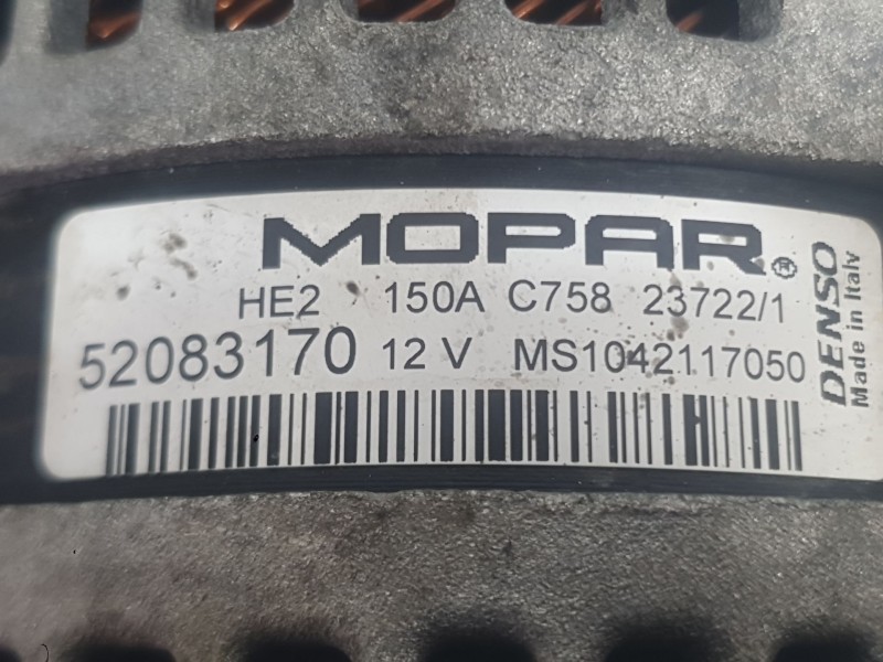 Recambio de alternador para fiat doblo cargo (263_) 1.6 d multijet referencia OEM IAM 52083168  