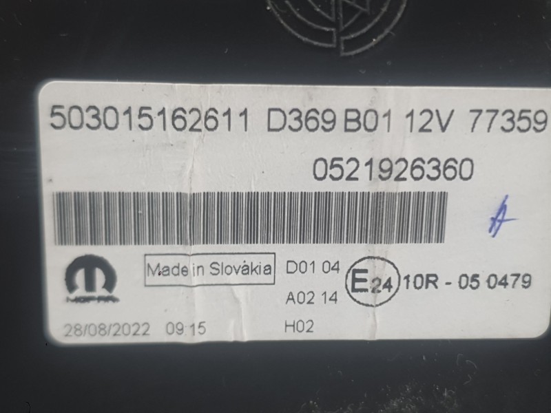 Recambio de cuadro instrumentos para fiat doblo cargo (263_) 1.6 d multijet referencia OEM IAM 52192636  