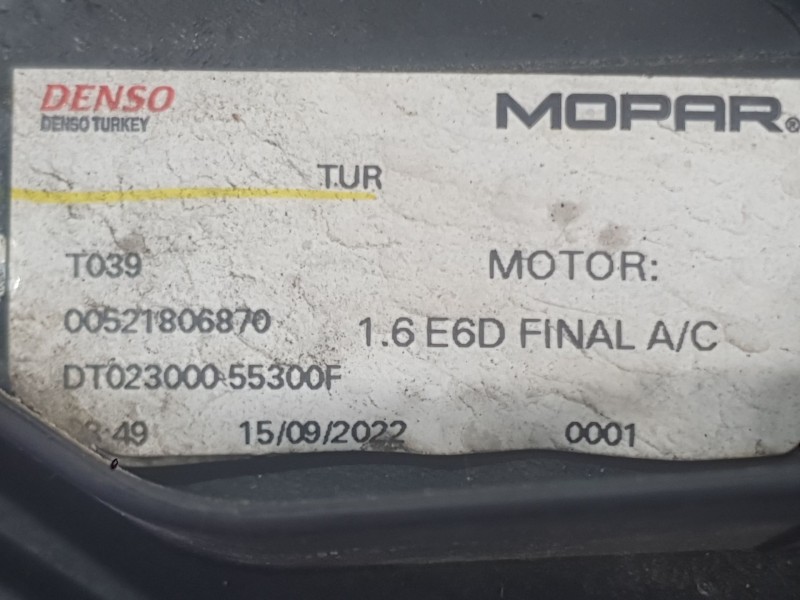 Recambio de electroventilador para fiat doblo cargo (263_) 1.6 d multijet referencia OEM IAM 52090367  