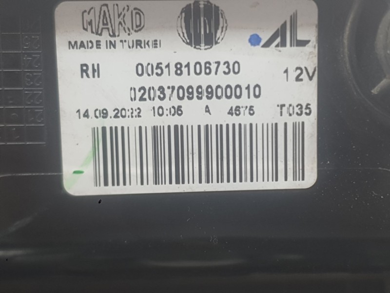 Recambio de piloto trasero derecho para fiat doblo cargo (263_) 1.6 d multijet referencia OEM IAM 51810673  