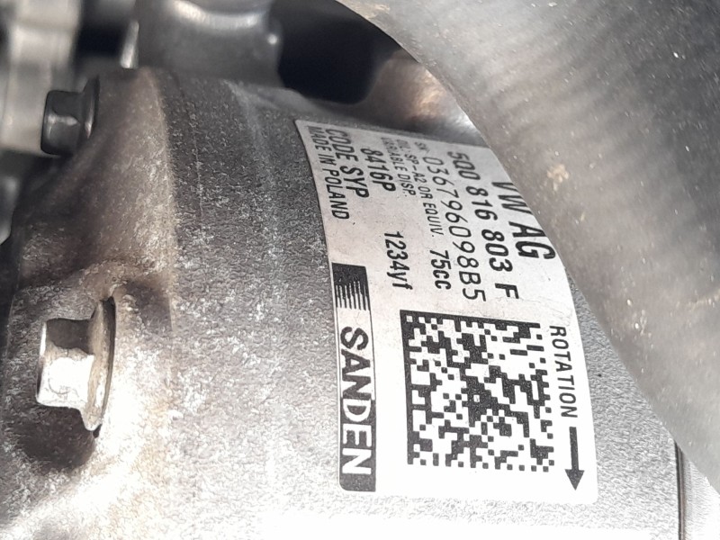 Recambio de compresor aire acondicionado para volkswagen tiguan (ad1, ax1) 1.5 tsi referencia OEM IAM 5Q0816803D  