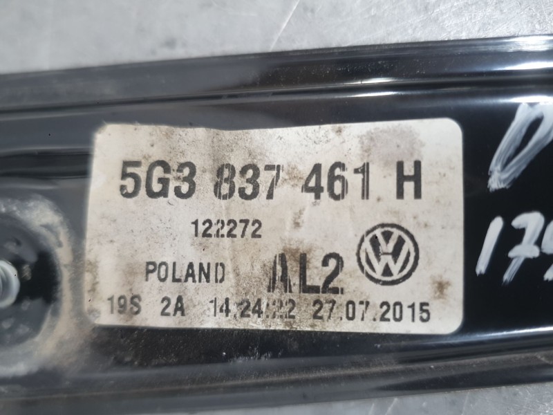 Recambio de elevalunas delantero izquierdo para volkswagen golf vii (5g1, bq1, be1, be2) 1.4 tsi referencia OEM IAM 5G3837461H  
