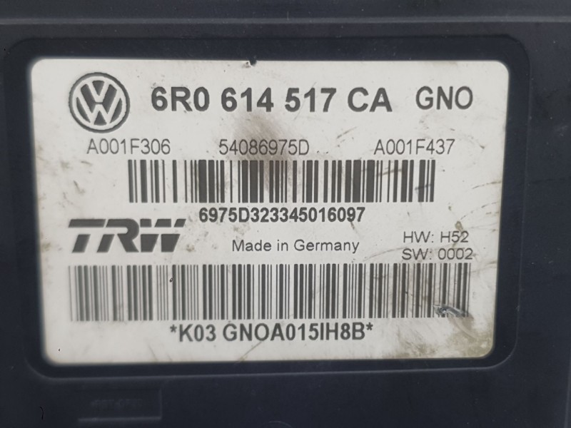 Recambio de abs para skoda rapid spaceback (nh1) 1.2 tsi referencia OEM IAM 6R0614517CA  
