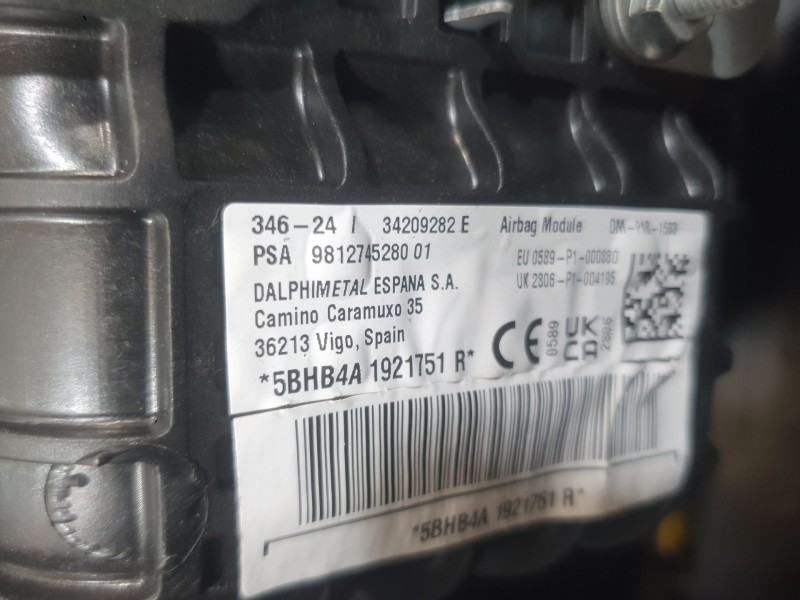 Recambio de kit airbag para citroën c3 iii (sx) 1.5 bluehdi 100 (sxyhyp, sxyhtu) referencia OEM IAM  C/SALPICADERO Y PRETENSORES