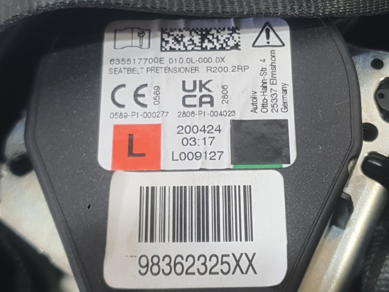 Recambio de kit airbag para citroën c3 iii (sx) 1.5 bluehdi 100 (sxyhyp, sxyhtu) referencia OEM IAM  C/SALPICADERO Y PRETENSORES