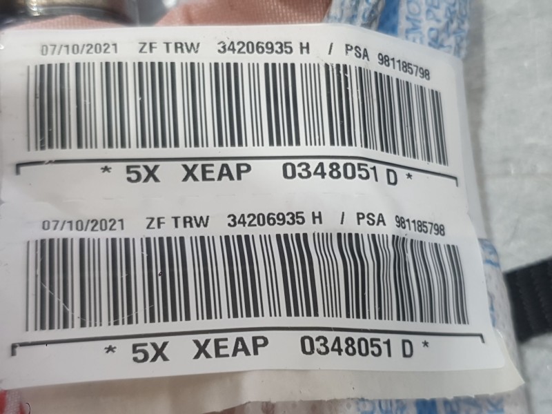 Recambio de airbag cortina delantero derecho para citroën c3 iii (sx) 1.5 bluehdi 100 (sxyhyp, sxyhtu) referencia OEM IAM 981185