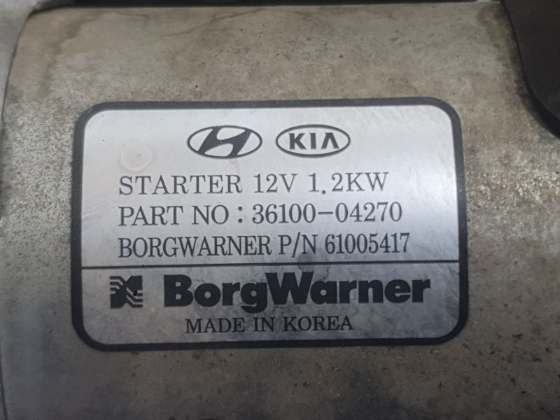 Recambio de motor arranque para hyundai i30 (pde, pd, pden) 1.0 t-gdi referencia OEM IAM 3610004270  
