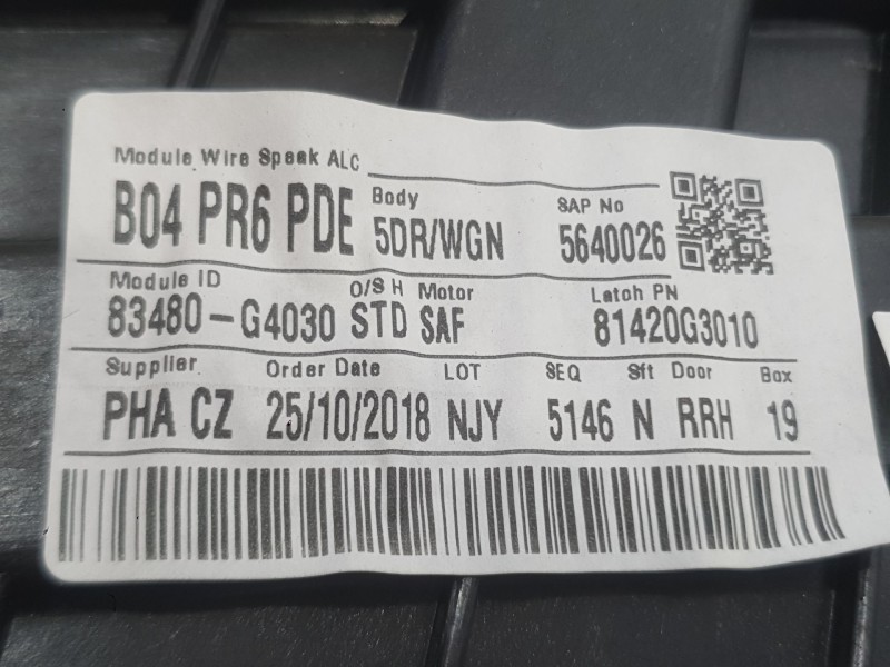 Recambio de elevalunas trasero derecho para hyundai i30 (pde, pd, pden) 1.0 t-gdi referencia OEM IAM 83481G4000  