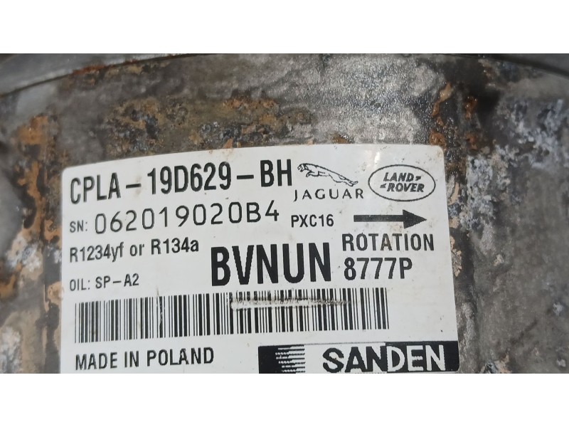 Recambio de compresor aire acondicionado para land rover range rover evoque (l551) 2.0 d150 mhev 4x4 referencia OEM IAM LR112585