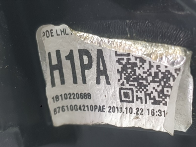 Recambio de retrovisor izquierdo para hyundai i30 (pde, pd, pden) 1.0 t-gdi referencia OEM IAM 87610G4210  