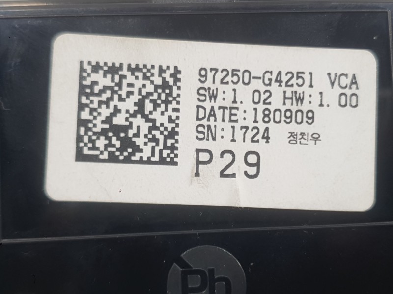 Recambio de mando climatizador para hyundai i30 (pde, pd, pden) 1.0 t-gdi referencia OEM IAM 97250G4010VCA  