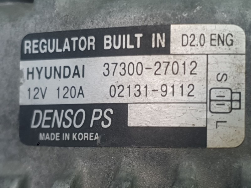 Recambio de alternador para kia cerato i hatchback (ld) 2.0 crdi referencia OEM IAM 3730027013  