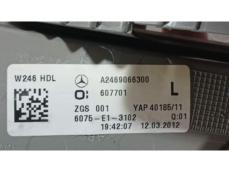 Recambio de piloto trasero izquierdo interior para mercedes-benz clase b sports tourer (w246, w242) b 180 (246.242) referencia O