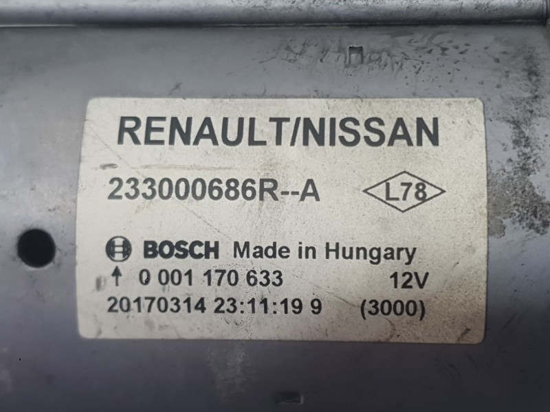 Recambio de motor arranque para renault megane iv hatchback (b9a/m/n_) 1.6 dci 130 (b9a4) referencia OEM IAM 233009182R 23300068