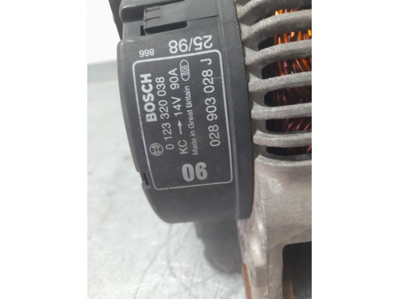 Recambio de alternador para audi a2 (8z0) 1.4 referencia OEM IAM 028903028J BOSCH 0123320038