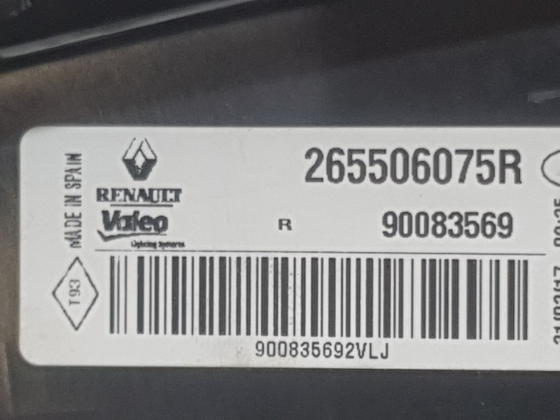 Recambio de piloto trasero derecho interior para renault megane iv hatchback (b9a/m/n_) 1.6 dci 130 (b9a4) referencia OEM IAM 26