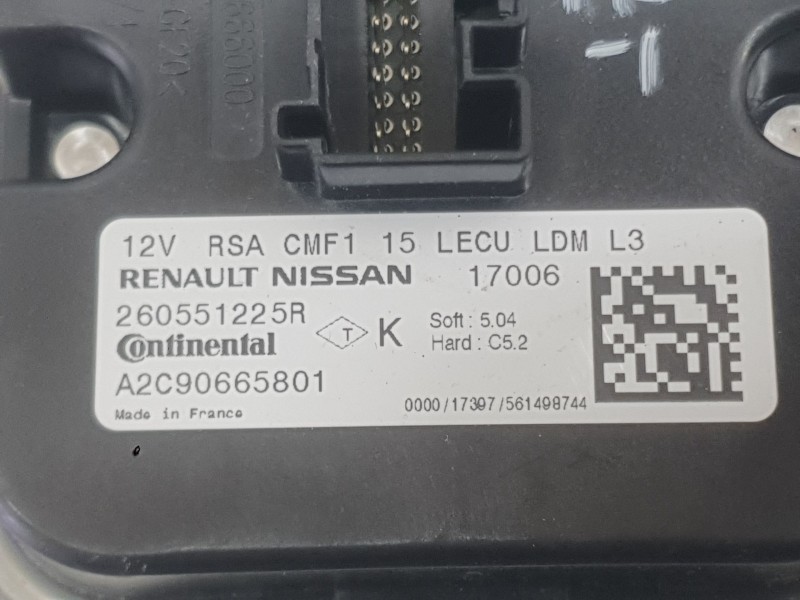 Recambio de centralita faro para renault megane iv hatchback (b9a/m/n_) 1.6 dci 130 (b9a4) referencia OEM IAM  D. IZQUIERDA 