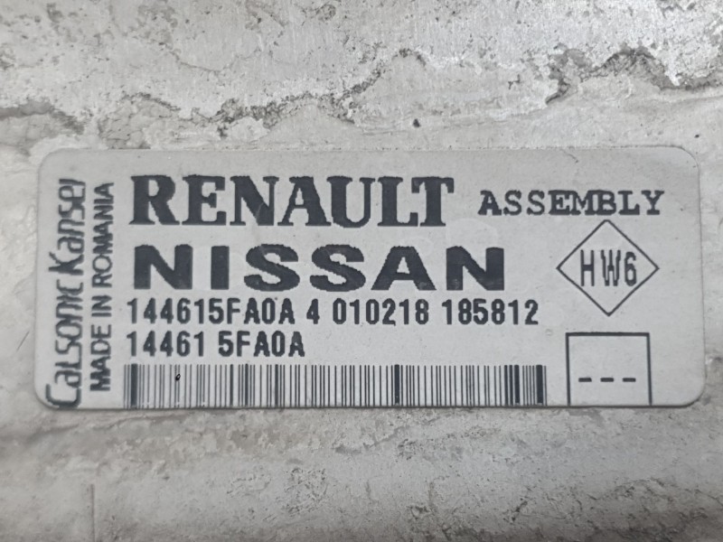 Recambio de intercooler para nissan micra v (k14) 0.9 ig-t referencia OEM IAM 144615FA0A  