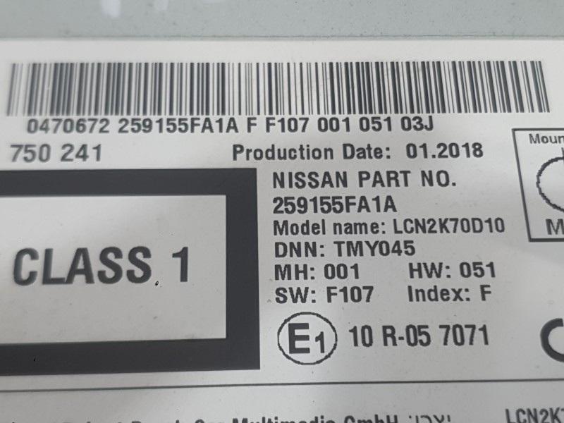 Recambio de sistema navegacion gps para nissan micra v (k14) 0.9 ig-t referencia OEM IAM 2591A5FA6D  