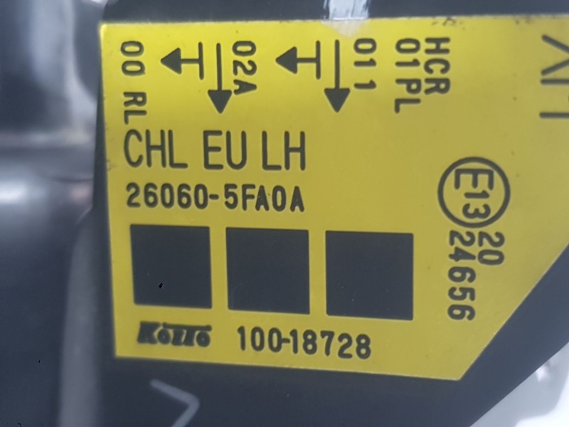 Recambio de faro izquierdo para nissan micra v (k14) 0.9 ig-t referencia OEM IAM 260605FA0A  