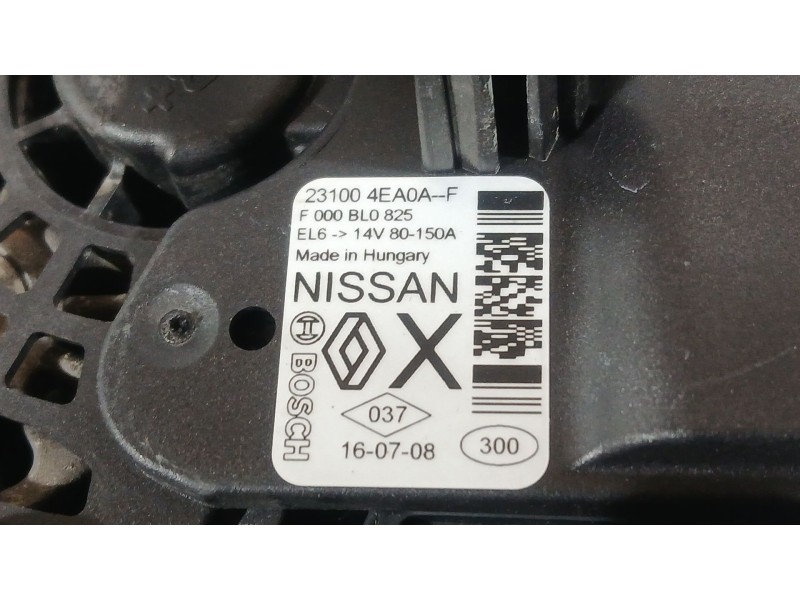 Recambio de alternador para nissan qashqai ii (j11, j11_) 1.5 dci referencia OEM IAM 231004EA0A  