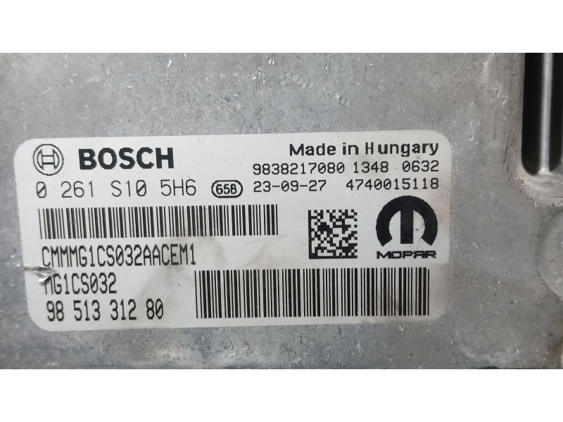 Recambio de centralita motor uce para opel corsa f (p2jo) 1.2 (68) referencia OEM IAM 9851331280 BOSCH 0291S105H6