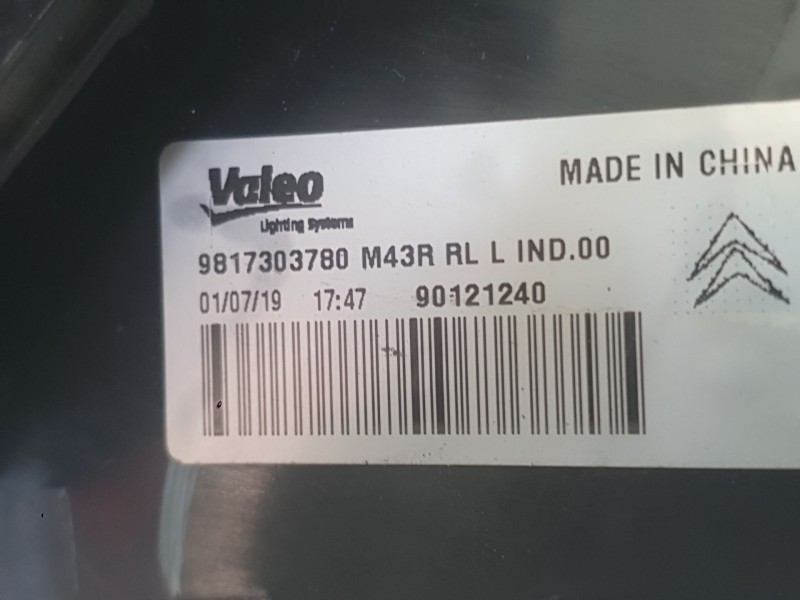 Recambio de piloto trasero izquierdo para citroën c-elysee (dd_) 1.5 bluehdi 100 referencia OEM IAM 9817303780  