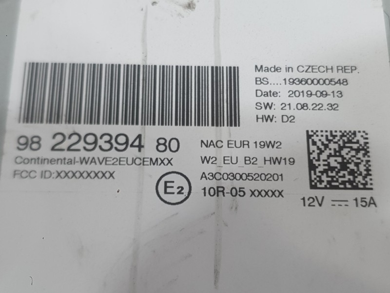 Recambio de sistema audio / radio para citroën c-elysee (dd_) 1.5 bluehdi 100 referencia OEM IAM   
