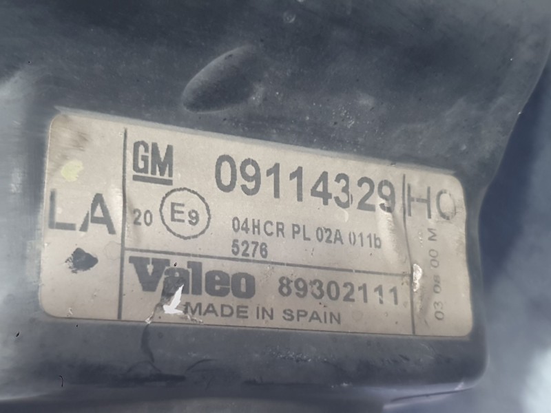 Recambio de faro izquierdo para opel corsa c (x01) 1.4 (f08, f68) referencia OEM IAM 9196231  