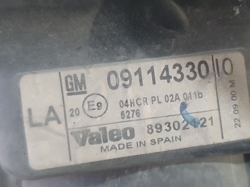 Recambio de faro derecho para opel corsa c (x01) 1.4 (f08, f68) referencia OEM IAM 9196232  