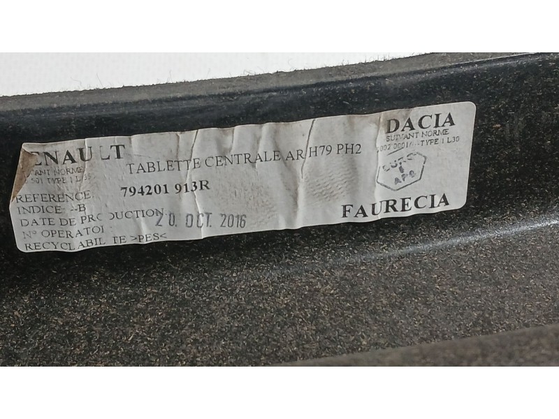Recambio de bandeja trasera para dacia duster (hs_) 1.2 tce 125 referencia OEM IAM 799220025R  