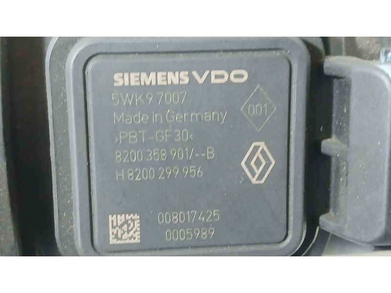 Recambio de caudalimetro para renault laguna iii (bt0/1) 1.5 dci (bt00, bt0a, bt0t, bt1j) referencia OEM IAM 8200682558  