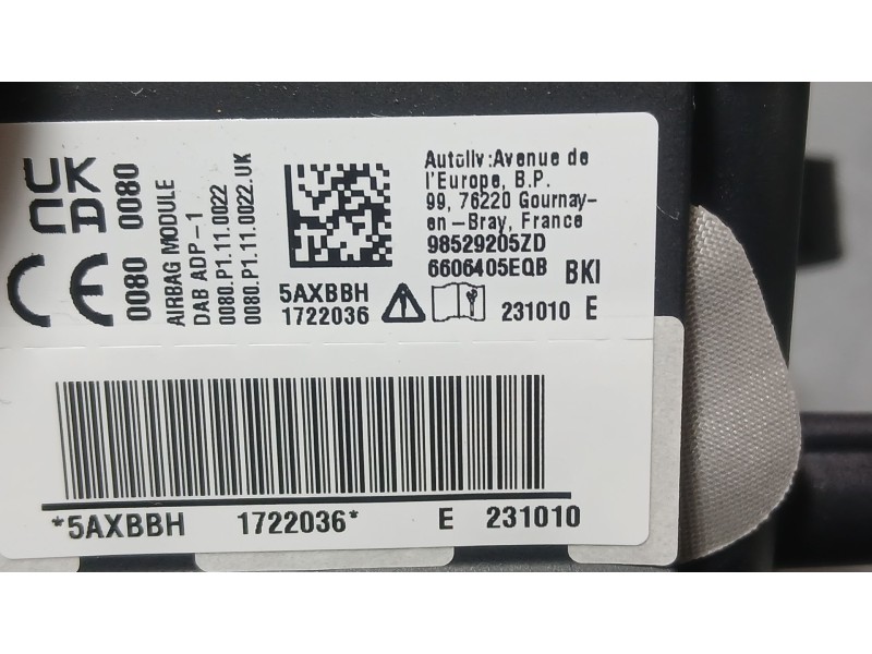 Recambio de kit airbag para opel corsa f (p2jo) 1.2 (68) referencia OEM IAM 98529205ZD C/SALPICADERO Y PRETENSORES 98529205ZD CO