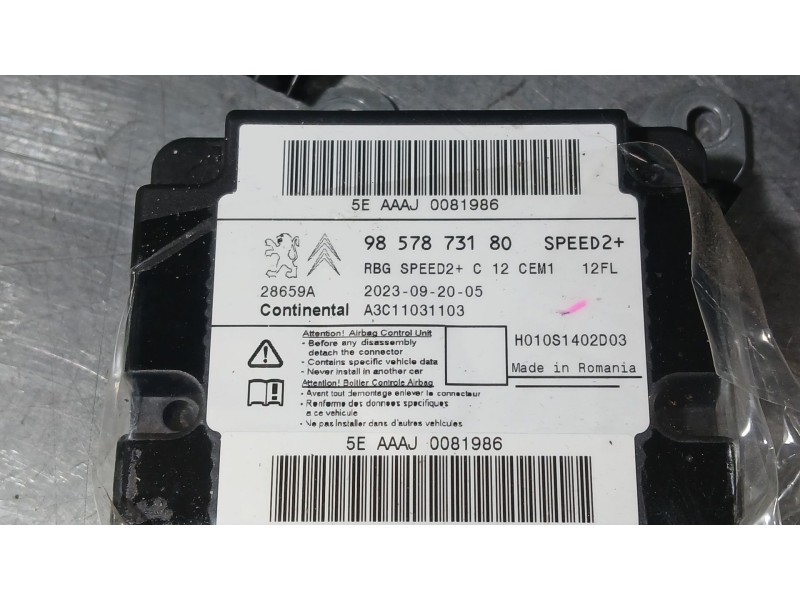 Recambio de kit airbag para opel corsa f (p2jo) 1.2 (68) referencia OEM IAM 98529205ZD C/SALPICADERO Y PRETENSORES 98529205ZD CO