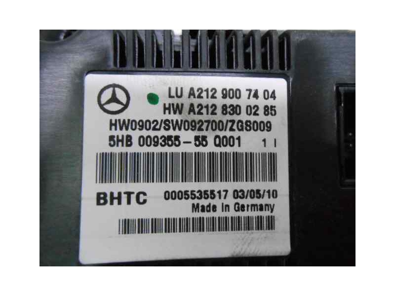 Recambio de mando climatizador para mercedes-benz clase clk (w207) coupe e 200 cgi blueefficiency (207.348) referencia OEM IAM 5