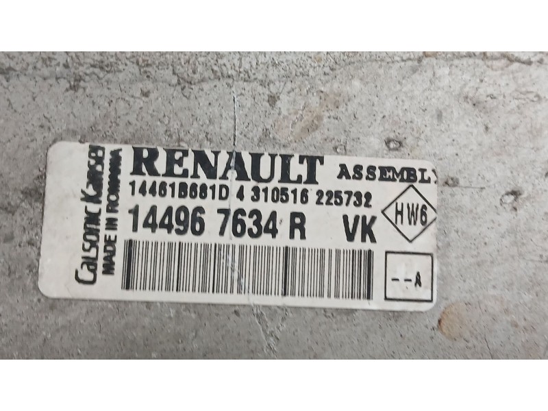 Recambio de intercooler para dacia duster (hs_) 1.5 dci referencia OEM IAM 144967634R  